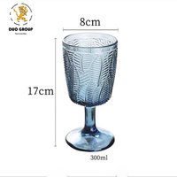 Verres à vin en verre, vente en gros, décoration colorée vintage, gobelets en verre transparents