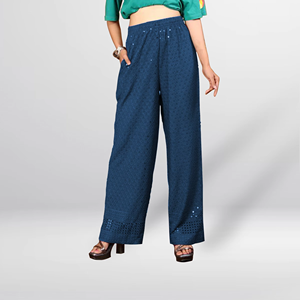 Pantalons Palazzo Noirs pour Femmes Taille Haute Confortables et Élégants Pantalons Casual pour Filles Femmes Bureau Maison Voyage - Product Image 1