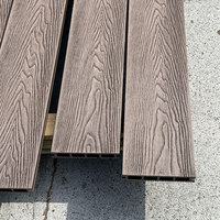 SONSILL Nouvelle technologie Anti-dérapant 3D Gaufré Grain de Bois wpc composite carreaux de terrasse