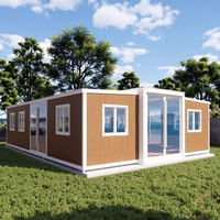 Kit de structure en panneaux sandwich pour maison conteneur préfabriquée, design moderne, respirante, pour extérieur, salle à manger, cour, chambre, atelier, hall, villa