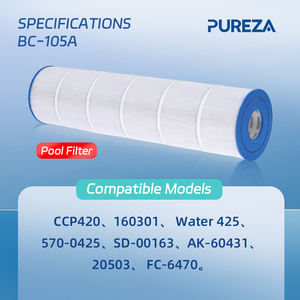 Cartuchos de Filtro para <span class=keywords><strong>Piscina</strong></span> Compatibles con CCP420 PCC105-PAK4, R173576, C-7471, 178584, 817-0106, FC-6470, 4*105 Pies Cuadrados 26-1/16"*/7" - Product Image 2