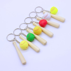 Best-selling Creative Baseball Keychain Pendant Mini Sports Baseball Key Ring Car Ornament Gift Item