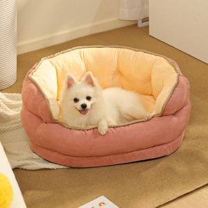 Winter Thickened Warm Pet Bed Luxury High Quality <strong>Dog</strong> <strong>Kennel</strong> Hot Sale Eco-Friendly Solid Pattern Pet Sofa Bed - Product Image 1