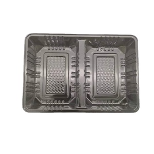 Customized Clear transparent 2 compartments plastic cookie tray packaging