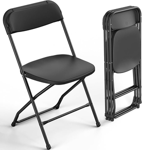 Venta al por mayor barato negro blanco <span class=keywords><strong>sillas</strong></span> plegables para eventos al aire libre <span class=keywords><strong>sillas</strong></span> plegables marco de metal - Product Image 6