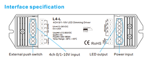 SKYDANCE 5A * 4CH 12-0/1 L4-L-10V karartma sürücü CV Dimmer itin Dim anahtarı LED sürücü parlaklığı azaltılabilir LED şerit PWM çıkışı için - Product Image 6