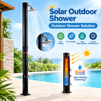 Douche solaire extérieure 20L en PVC+ABS, colonne de douche pour piscine, jardin, plage, parc aquatique, OEM ODM
