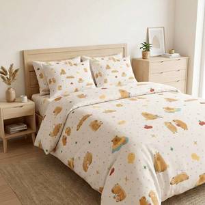 TENCEL™ Lyocell Duvet Cover 220x240cm <b>Cute</b> Capybara Print Soft Breathable Comforter Cover - Product Image 5