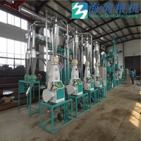 Ligne de production de farine de maïs commerciale Haiyun / Machine de traitement de semoule de maïs, moteur 30 tonnes de capacité, haute sécurité, moulin à farine 380V