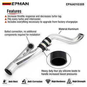 Tuyau de charge Turbo en aluminium EPMAN pour <span class=keywords><strong>BMW</strong></span> <span class=keywords><strong>N54</strong></span> 135i 535i <span class=keywords><strong>1M</strong></span> E82 E88 E89 E60 3.0L LHD Pièces de moteur EPAA01G305 - Product Image 3