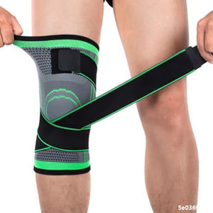 Genouillères de sport tricotées à lacets, soutien compressif pour le cyclisme, pour hommes et femmes, escalade en plein air, fitness, course à pied - Product Image 1