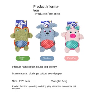 Juicepet Çizgi Film Dayanıklı Sesli Köpek Çiğneme Oyuncakları, Isırmaya Dayanıklı Peluş Yavrular İçin Çevre Dostu PP Pamuk Malzeme - Product Image 3