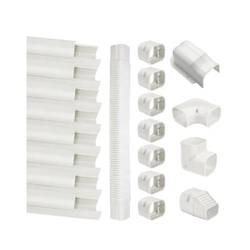 Hvac Ống kit AC ống Ống bìa trắng PVC nhựa Line Set Bìa mini chia điều hòa không khí AC PVC Line Set Bìa Kit