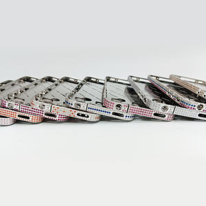 Роскошный защитный бампер, чехол для <span class=keywords><strong>iPhone</strong></span> <span class=keywords><strong>4</strong></span>, несколько цветов, ручная ромбовидная металлическая рамка с дизайном - Product Image 2