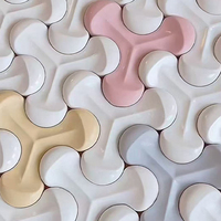 Carreaux de ciment 3D Cerf-volant Carreaux faits à la main en forme de carreaux d'art concaves et convexes Décoration murale intérieure et extérieure Mur de fond