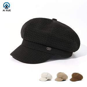 Chapeau de peintre vintage en couleur unie pour femmes, vente en gros, automne et hiver, voyage en plein air, chapeau octogonal chaud, béret en <span class=keywords><strong>tweed</strong></span> - Product Image 2