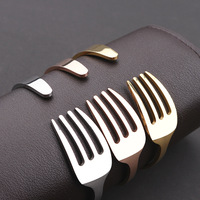 Bracelets jonc ouverts en forme de fourche en acier inoxydable de type C, accessoires de mode OL, nouvelle collection, approvisionnement direct d'usine, unisexe