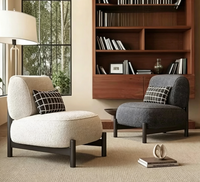 Fauteuil individuel de salon en métal style crème, fauteuil de balcon haut de gamme de luxe léger, fauteuil de loisirs minimaliste design