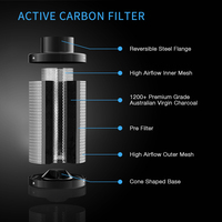Kit de filtration d'air 4 6 8 pouces Smart Wifi Inline Duct Fan Ventilation Cooling Système de ventilation pour tente de culture de plantes d'intérieur