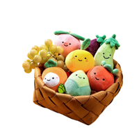 Ensemble de Fruits et légumes en peluche sur mesure, doux et coloré, en peluche, Fruits et légumes, escouade, belle herbe, carotte, pêche, Orange, Ban