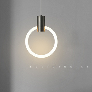 Acrylic LED Single-Head Decorative Pendant Light Brass Material for Bedroom <b>Bedside</b> Living Room Coffee <b>Table</b> Bar Application - Product Image 2