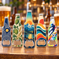 Ouvre-bouteille en alliage de zinc avec logo personnalisé, impression par sublimation, ouvre-bouteille promotionnel pour bars, brasseries et événements
