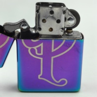 Briquet à cigares vintage de luxe multicolore arc-en-ciel en argent avec logo, accessoire de fumeur, briquet avec logo
