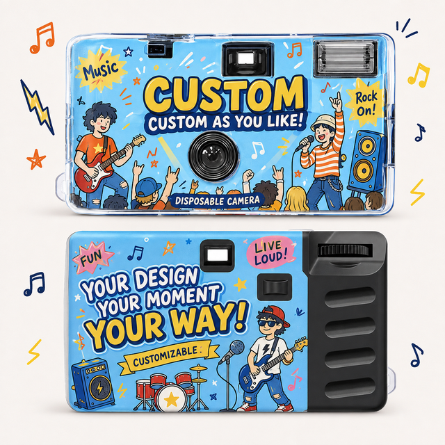 Creative Wedding Disposable Camera Custom Pattern Single Use Camera One Time Use Camera Guest Table Camera for Wedding Parties