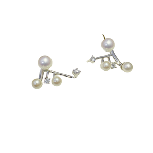 Pendientes de Perlas de Agua Dulce de 4-7 mm, Plata de Ley, Chapados en Oro de 18 Quilates, Accesorios para Pendientes, Joyería - Product Image 1
