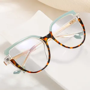 MS 81061 2023 Mulher Moda Salto Alto Design Cat Eye Quadro TR90 + CP Óptico Anti-Azul Luz Óculos Eyewear Colorido Logotipo Personalizado