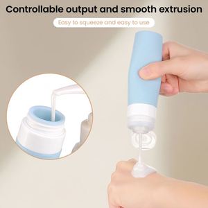 Leak Proof Portable Durable Civilized Smart Handy Civilized Smart Squeezable <b>Silicone</b> <b>Tube</b>,<b>silicone</b> Travel <b>Tube</b> - Product Image 5