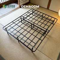 Lit Queen pliable moderne en métal réglable, construction robuste, design portable, idéal pour hôtels, appartements, dortoirs, salons et chambres à coucher