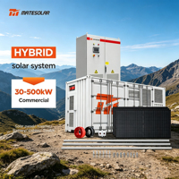 Système solaire hybride au meilleur prix 30kW-500kW, onduleur triphasé, kit complet, écran tactile LCD, extérieur, commercial