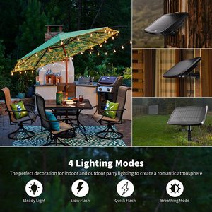Guirnalda de <span class=keywords><strong>Luces</strong></span> Solares para Exteriores ST38 de 7.62M con 25 LED, 4 Modos, Bombillas de Filamento Retro, Impermeables, para Jardín y Patio - Product Image 6