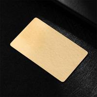 Cartes de visite professionnelles en acier inoxydable personnalisées en gros, cartes vierges en acier inoxydable brossé pour impression UV, cartes métalliques pour gravure laser