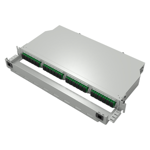 U loại Splice khay 1U Rack Bảng điều chỉnh sợi quang bao vây 96 cổng LC SC Max <span class=keywords><strong>48</strong></span> lõi vá Bảng điều khiển 5g Mạng kết hợp màu đen lạnh - Product Image 4