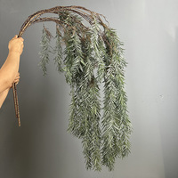 Fougère Artificielle Suspendue Style Forêt, Plante Murale Végétale, Décoration Souple pour Plafond de Mariage, Résistante aux UV, Extérieur