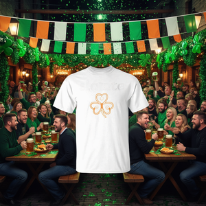 T-shirt Slainte per il Giorno di San Patrizio - Simpatico 'Cheers' per la Buona Salute, ideale per Promozioni - Product Image 3