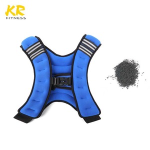 Personalizado 3kg 5kg 8kg 10kg negro suave hierro arena peso corporal chaleco para entrenamiento - Product Image 3
