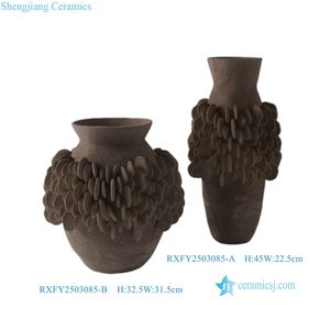 Bol décoratif moderne <span class=keywords><strong>de</strong></span> style nordique Wabi-sabi, sculptural, orné <span class=keywords><strong>de</strong></span> fleurs, beige mat, <span class=keywords><strong>centre</strong></span> <span class=keywords><strong>de</strong></span> <span class=keywords><strong>table</strong></span> - Product Image 5