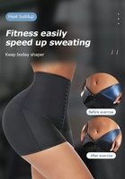 Venta al por mayor moldeador de cuerpo y entrenamiento de motorista mujeres pérdida de peso sudor cintura entrenador leggings sauna pantalón corto