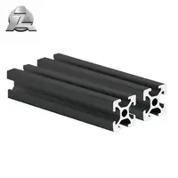 Profilé aluminium 40x80 fente 10 mm anodisé noir