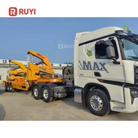 Chargeur latéral de conteneurs d'occasion, élévateur, semi-remorque de transport, conteneur de 20 pieds, 40 pieds, 3 essieux, 37 tonnes, remorques de camions porte-conteneurs