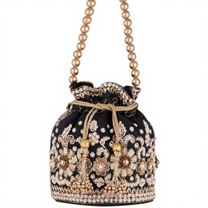 Nouveau sac Potli tendance avec broderie Dabka Zardozi – Sac à main ethnique fait main pour femmes, idéal pour les fêtes et les mariages - Product Image 2