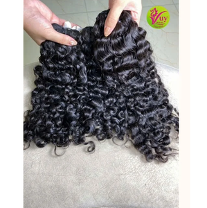 Cheveux humains vietnamiens bruts bouclés doublement crépus de 18-20 pouces, tissage noir naturel, vente en gros - Product Image 1