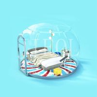 Casa Domo de Policarbonato, Iglú Transparente para Glamping, Carpa Burbuja Inflable