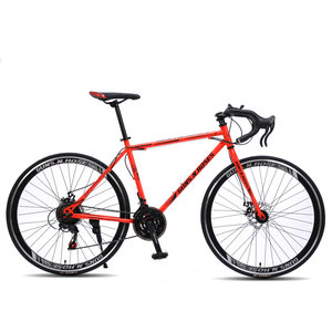 Nouveau design 700C fibre de carbone gravier vélo de course 21 vitesses prix usine Chine fourche en acier 21 vitesses engrenages frein à disque Stock disponible - Product Image 2