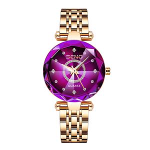 Montre à quartz pour femme, vente chaude, OEM ODM, cadran en verre diamant, bracelet en acier inoxydable, étanche, cadran à aiguilles simple, style coréen - Product Image 3