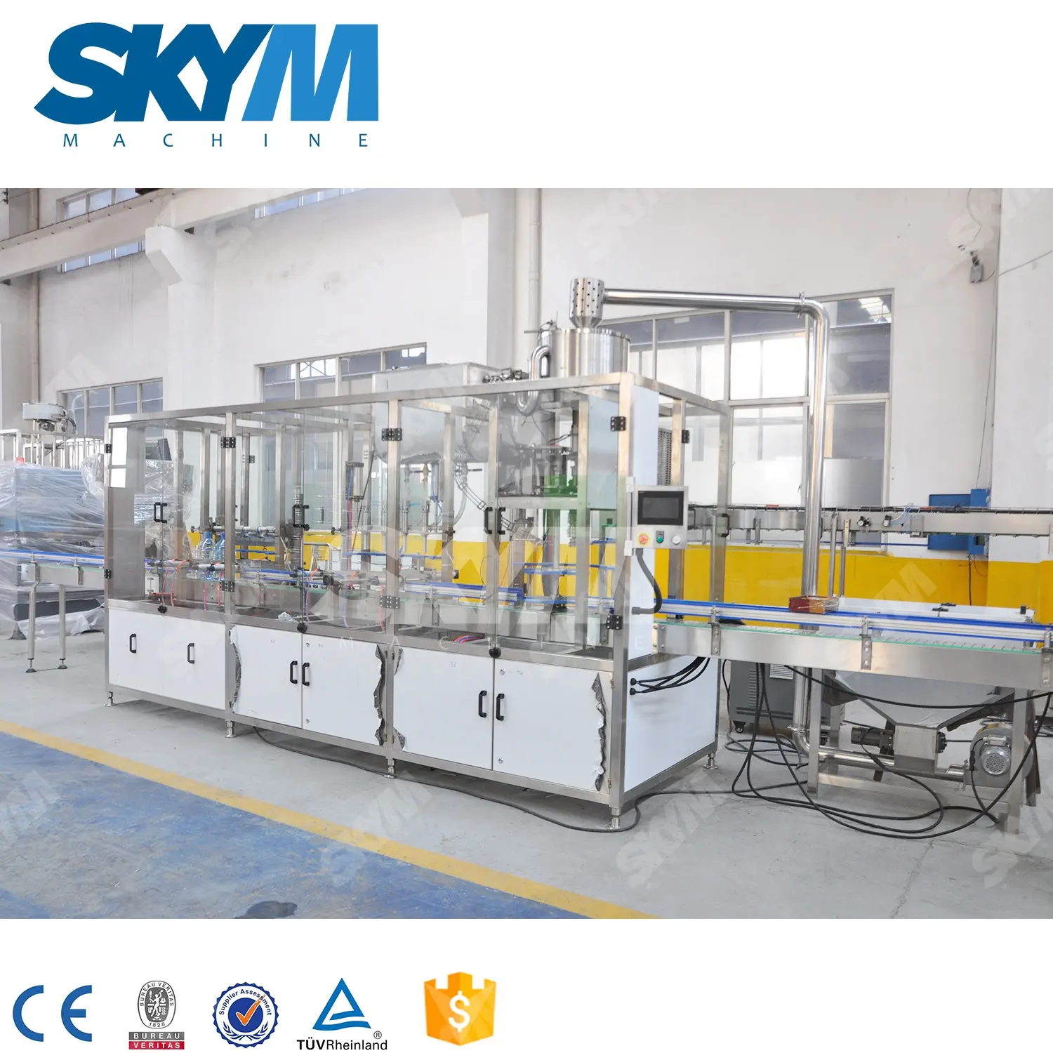 SKYM 400BPH Pure Bottled Water 3-in-1 Washing Bottling Sealing Machine Production Equipment