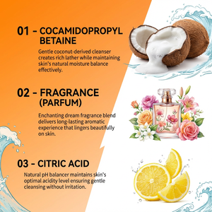 <span class=keywords><strong>Gel</strong></span> <span class=keywords><strong>douche</strong></span> parfumé Lxpure Dream Fragrance 1L, parfum longue durée, mousse riche, pH équilibré, nettoyage doux pour une fraîcheur toute la journée - Product Image 2